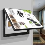 Cache tableau électrique japonais en bois design élégant