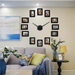 Cadre photo design moderne avec fonction horloge murale