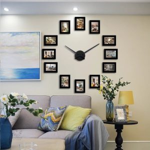 Cadre photo design moderne avec fonction horloge murale