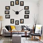 Horloge décorative avec espace pour photos personnelles