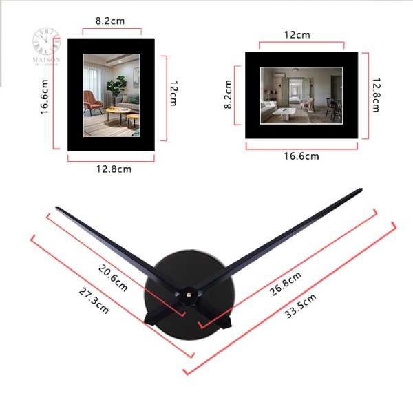 Horloge murale multifonctionnelle avec cadre pour vos images