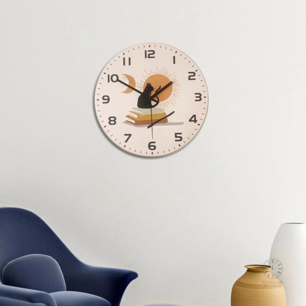 chat-horloge-1 Horloge en forme de chat décorative