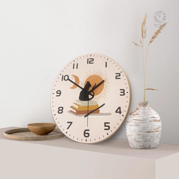 Horloge murale chat pour un intérieur ludique