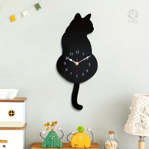 Horloge murale design chat pour une décoration originale