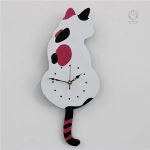 Horloge murale amusante représentant un chat, idéal pour salle à manger