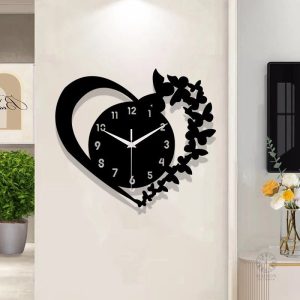 Coeur Horloge murale décorative en forme de cœur