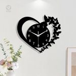Horloge décorative en forme de cœur, style moderne