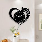 Accessoire mural : horloge en forme de cœur unique
