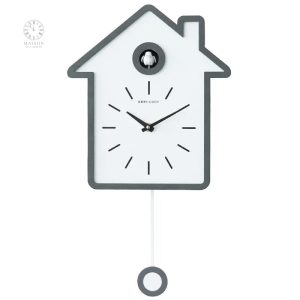 Coucou Horloge en bois sculpté, style rustique