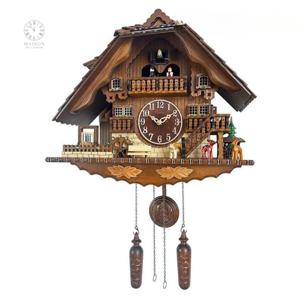 Horloge Coucou avec décorations artisanales