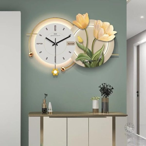 Décoration Murale Horloge moderne au design raffiné