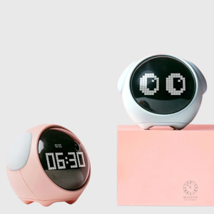 Réveil enfant avec design emoji joyeux