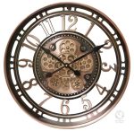 Engrenages vintage sur une horloge à chiffres romains
