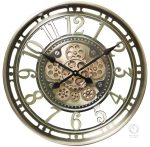 Design d'engrenages d'horloge avec style romain classique
