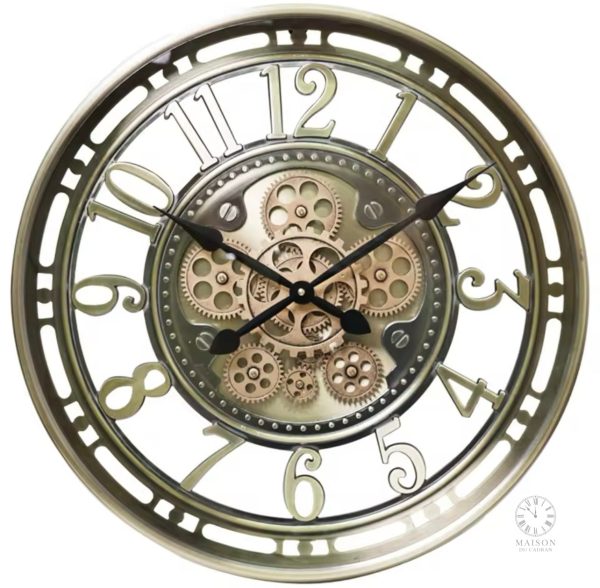 Design d'engrenages d'horloge avec style romain classique