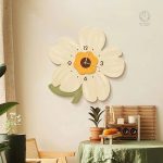 Fleur Horloge murale originale, design floral élégant