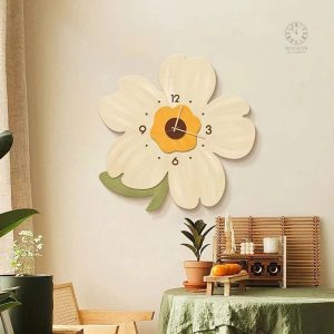 Fleur Horloge murale originale, design floral élégant