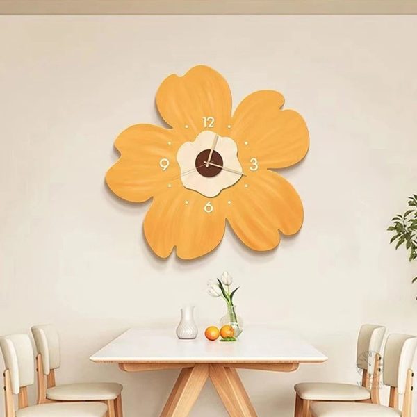 Fleur Horloge, accessoire décoratif pour intérieur