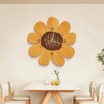 Horloge en forme de fleur, décoration murale chic