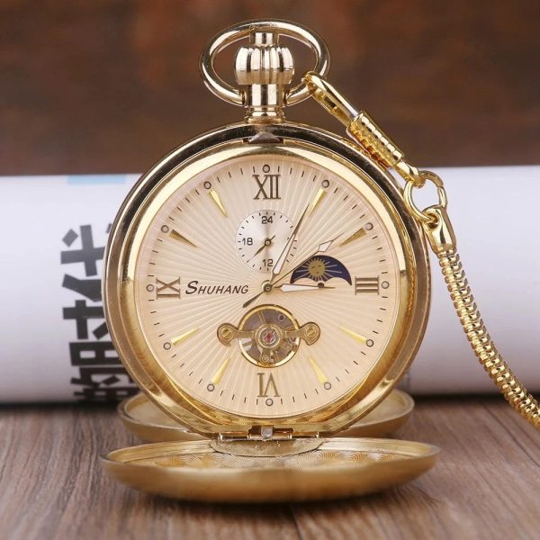 Gousset Montre élégante et classique en finition argentée