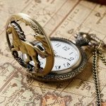 Montre gousset avec design cheval classique