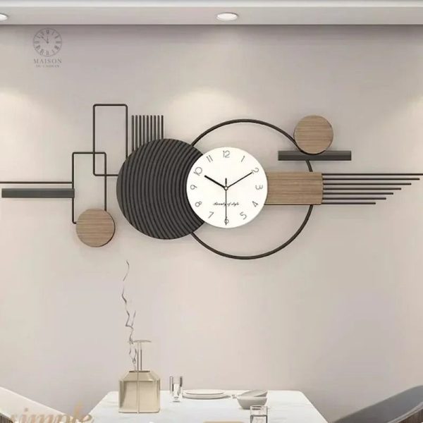 Grande horloge murale élégante pour décoration intérieure