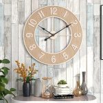 Horloge en bois grande taille pour salon ou bureau