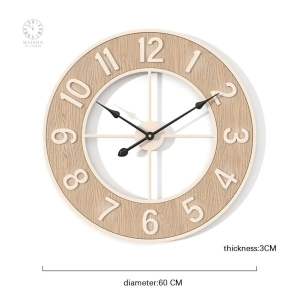 Horloge en bois chic, pièce maîtresse de votre décoration