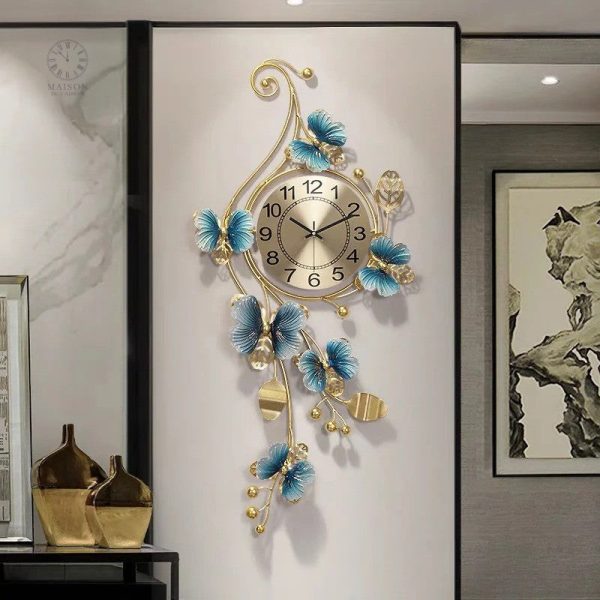 Grande horloge décorative murale au design élégant