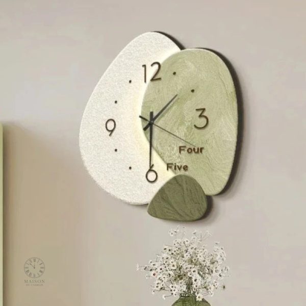 Horloge murale au design naturel et moderne