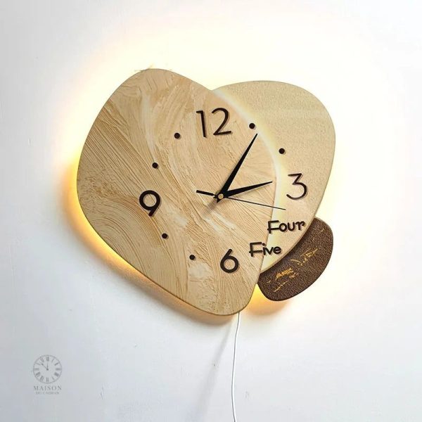 Horloge murale minimaliste inspirée de la nature