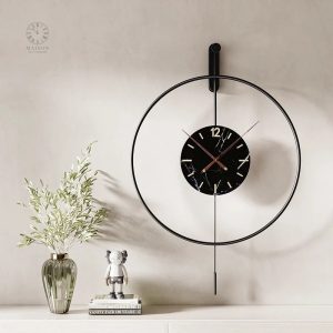 Grande horloge murale 80 cm, accent pour votre salon