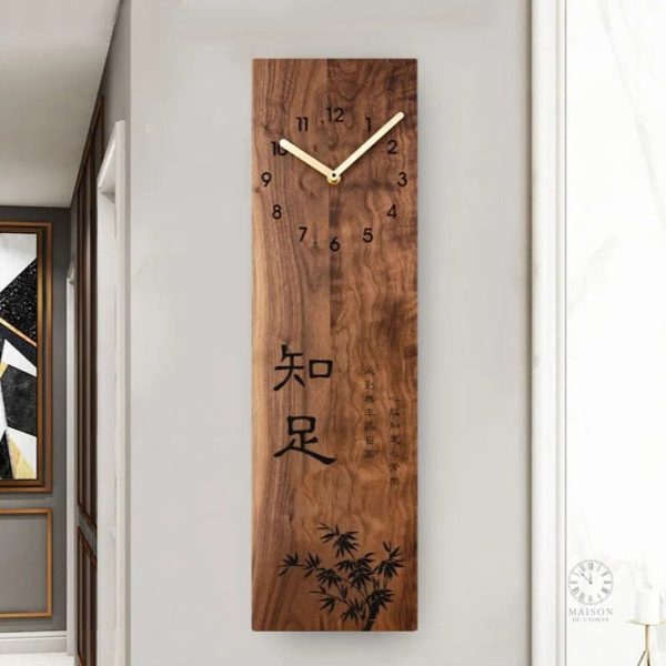 Horloge murale en bois grande taille