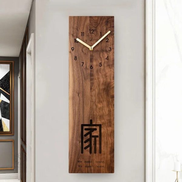 Horloge en bois pour décoration intérieure