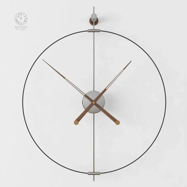 Horloge murale minimaliste pour salon chic