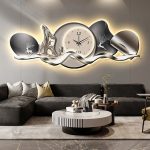 Grande horloge murale LED moderne et élégante