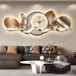 Horloge murale lumineuse, style minimaliste, grande taille