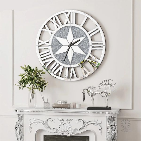 grande-horloge-murale-miroir-1 Grande horloge murale miroir décorative