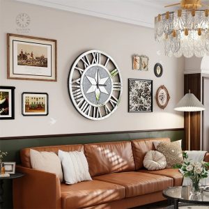 Horloge murale en miroir au design élégant