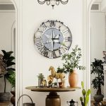 Horloge murale grande taille avec finition miroir