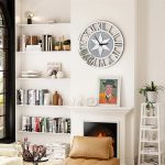 Horloge décorative murale, effet miroir moderne