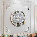 Horloge murale miroir, style contemporain