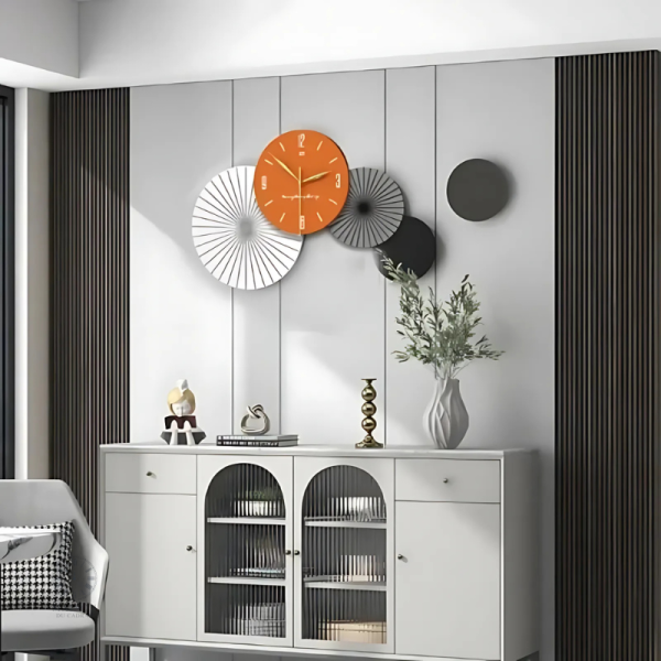 Horloge décorative grande taille pour intérieur nordique