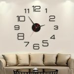 Horloge 3D moderne pour décoration murale