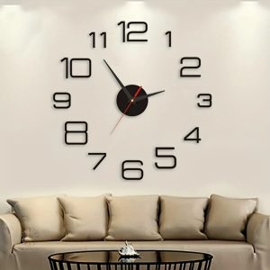 Horloge 3D moderne pour décoration murale