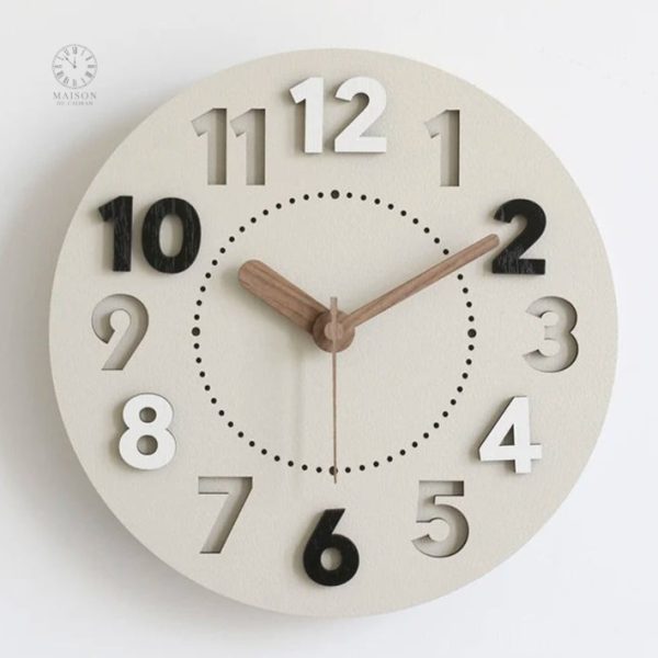 Horloge 3D design scandinave pour salon élégant