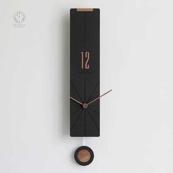 Horloge à balancier en bois, style rétro