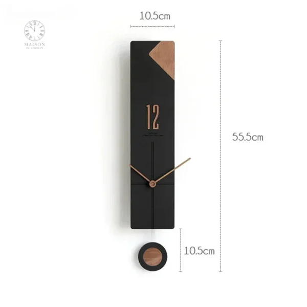 Horloge murale à balancier, pièce maîtresse unique