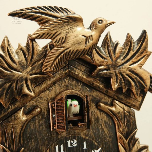 Horloge à coucou avec pendule et oiseaux