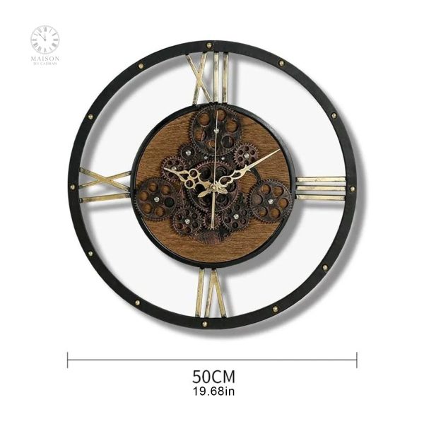 Horloge murale à engrenage, pièce maîtresse décorative